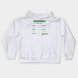 Programmer hourly rate Kids Hoodie